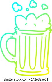 dibujo de una pinta de cerveza con gradiente frío