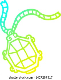cold gradient line drawing of a cartoon expensive jewelery