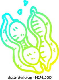 cold gradient line drawing of a cartoon peanuts in shell