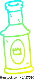 cold gradient line drawing of a cartoon alcoholic drink