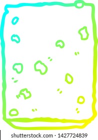 cold gradient line drawing of a cartoon biscuit