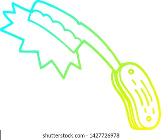 cold gradient line drawing of a cartoon sharp razor