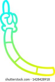 cold gradient line drawing of a cartoon retro hand gestures