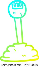 dibujo de línea de gradiente frío de una barra de herramientas