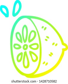 kalte Farbverlauf-Linienzeichnung einer Kalkkalkfrucht