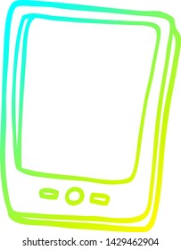 cold gradient line drawing of a cartoon modern mobile