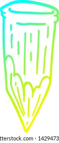 desenho de linha de gradiente frio de uma estaca de vampiro de desenho animado