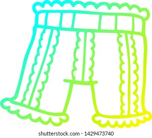 cold gradient line drawing of a cartoon underwear
