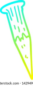 cold gradient line drawing of a cartoon wooden stake