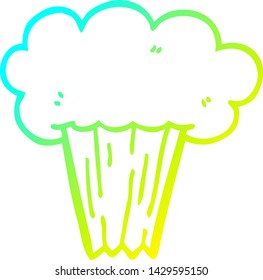 cold gradient line drawing of a cartoon carrot cake