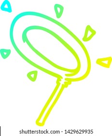 cold gradient line drawing of a cartoon angel halo