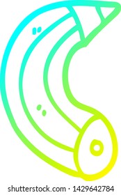 cold gradient line drawing of a cartoon pencil