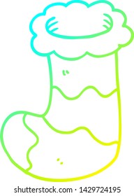 dibujo de línea de degradado frío de una reserva de navidad de dibujos animados
