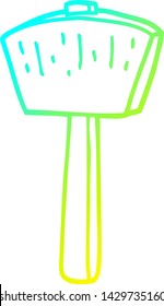 dibujo de línea de gradiente frío de una viñeta de dibujos animados