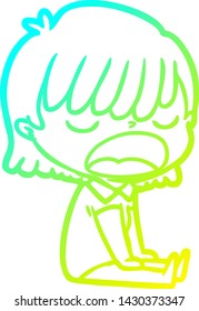 dibujo de una caricatura de una mujer hablando fuerte