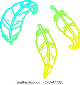dibujo de línea de degradado frío de una pluma