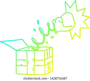 cold gradient line drawing of a trick present with boxing glove
