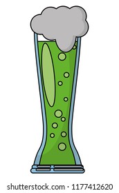 Cold green beer cup