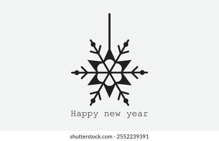 Cold Happy New Year, New Year Vector T Shirt Design Template, Wall Art, Mug, Sticker, Banner, Tee, Hoodie, Printable, Illustration