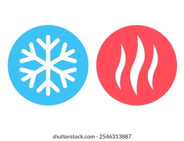 Cold and heat icon. Clipart image isolated on white background