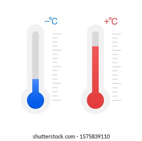 Cold and heat. Subzero temperature and above zero.