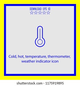 Cold, hot  line icon