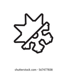 cold and hot mode icon illustration isolated vector sign symbol