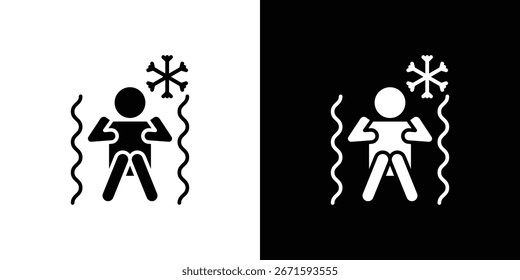 Icono humano frío. paquete de símbolos de Vector de Diseño gráfico