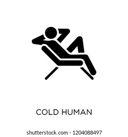 cold human icon. cold human symbol design from Feelings collection. Simple element vector illustration on white background.