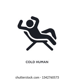 cold human isolated icon. simple element illustration from feelings concept icons. 