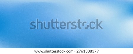 Cold ice blue gradient background, white right cloud bloom, azure fade. Grain noise texture, soft pastel abstract pattern. Vector smooth. Backdrop for winter corporate banner bg.
