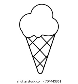 Cold ice cream icon. Outline illustration of cold ice cream vector icon for web