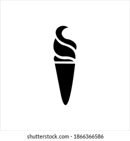 Cold ice cream icon. Simple illustration of cold ice cream vector icon for web