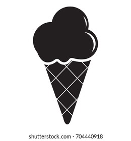 Cold ice cream icon. Simple illustration of cold ice cream vector icon for web