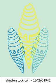 cold ice cream icon vector illustration