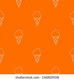 Cold ice cream pattern vector orange for any web design best