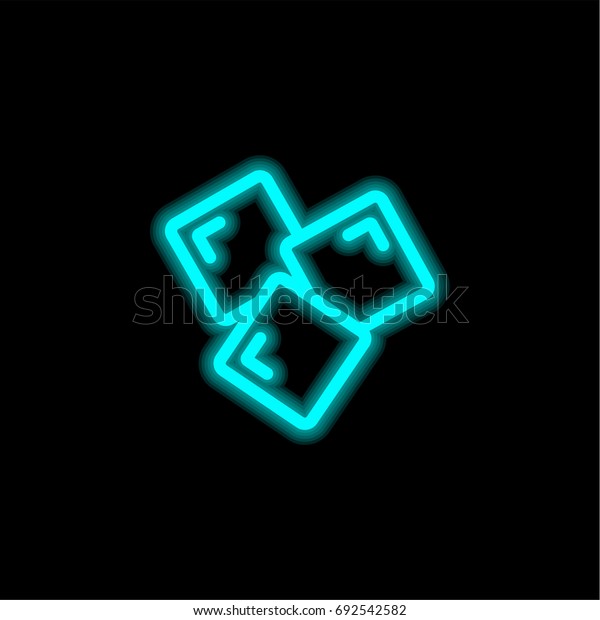 neon ice cubes
