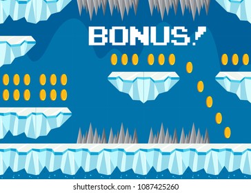 Cold Iceberg Bonus Game Template illustration