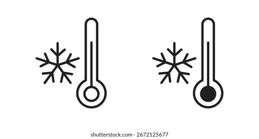Kaltes Symbol Schwarz-Weiß-Vektorgrafik