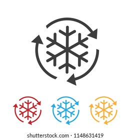 Cold icon circle arrow design with various color vector illustration eps 10