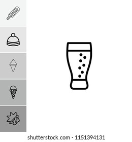 Cold icon. collection of 6 cold outline icons such as winter hat, soda, ice cream. editable cold icons for web and mobile.
