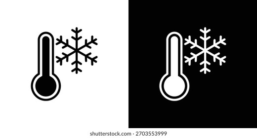 Doodle de ilustración de icono frío. Conjunto de Vector de ilustración plana