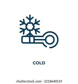 Cold icon. Linear vector illustration. Outline cold icon vector. Thin line symbol for use on web and mobile apps, logo, print media.