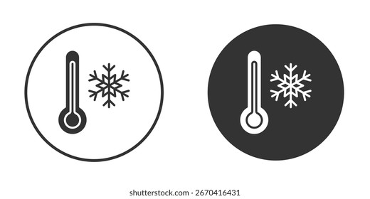 Cold icon in modern minimalistic flat versions