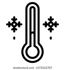 cold icon with outline style and pixel perfect base. Suitable for website design, logo, app and UI. Based on the size of the icon in general, so it can be reduced.