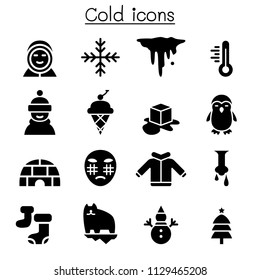 Cold icon set