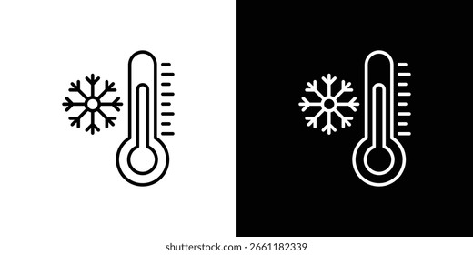 Icono frío. Pictograma de trazo. Ilustración vectorial. Signo de Vector para App móvil y Sitios web.