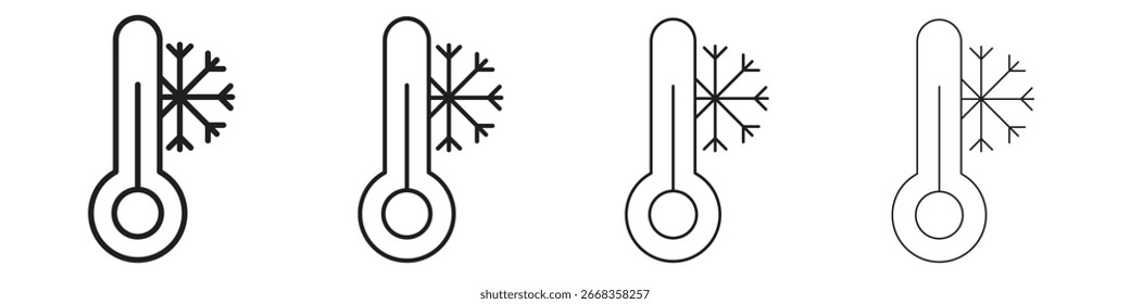 Colección de símbolos de íconos fríos. Vector EPS 10
