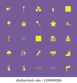 cold icon. cold vector icons set star, temperature snowflake, beer bottle and winter hat