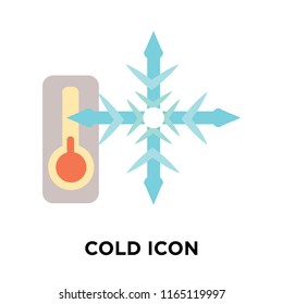 Cold icon vector isolated on white background, Cold transparent sign , weather symbols